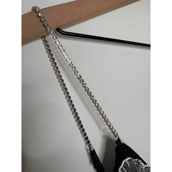 NWT JW Pei Ayliua Black Rhinestone Maxi Dress - Picture 6 of 14